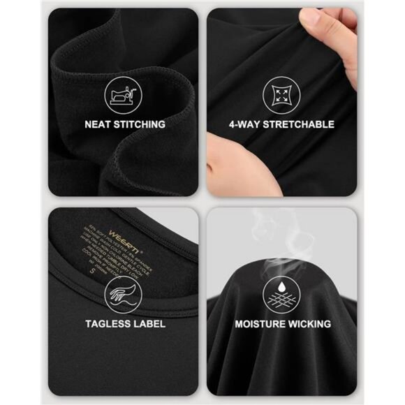 Thermal Underwear for Women Long Johns Women with Fleece Lined, Base Layer - Picture 4 of 7